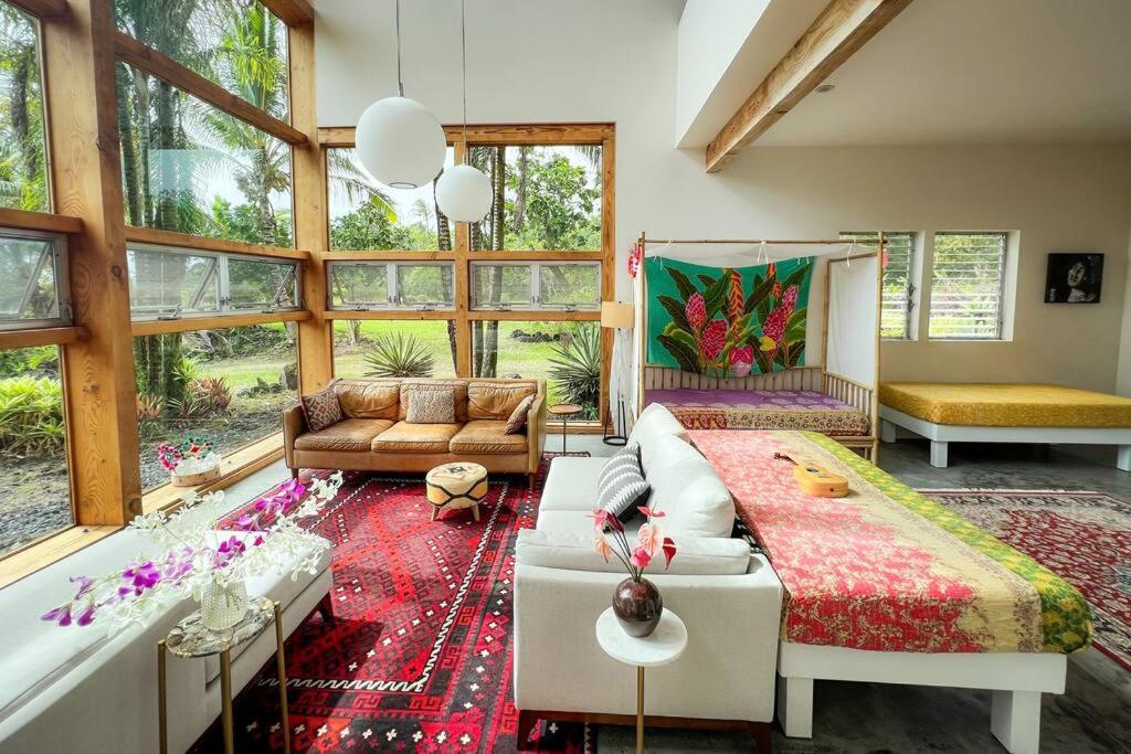 Jungle Haven Ocean Front Eco Villa On Fruit Farm Pahoa Buitenkant foto