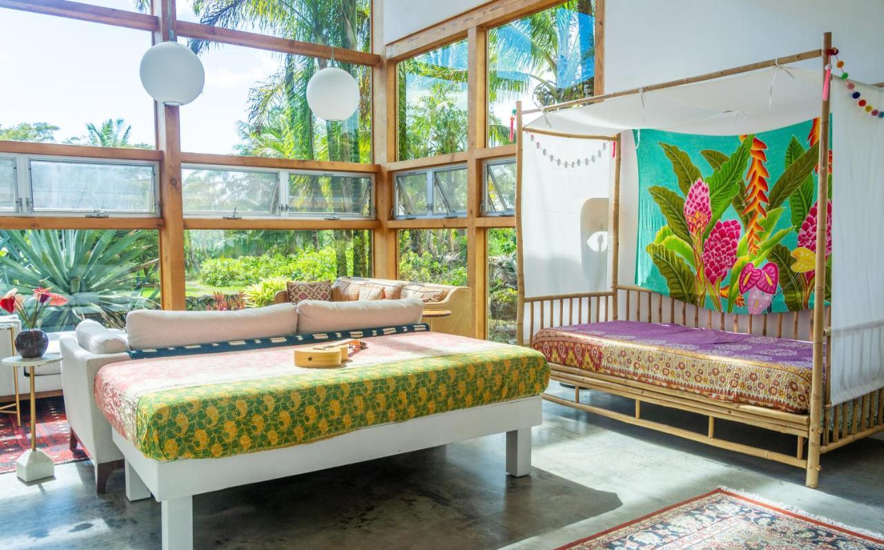 Jungle Haven Ocean Front Eco Villa On Fruit Farm Pahoa Buitenkant foto